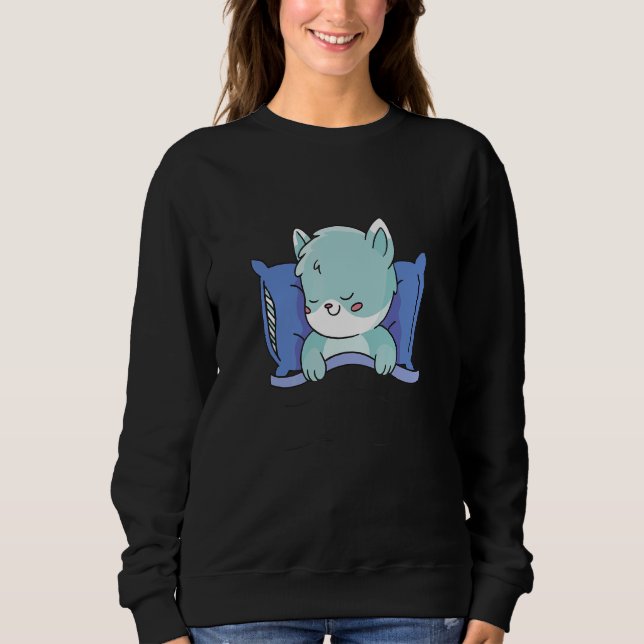 Sudadera Kitty Mascota Sleeping Cat Cuten Gato (Anverso)