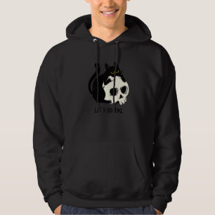 Sudadera Kitty negro lindo con gato negro oscuro y negro cr
