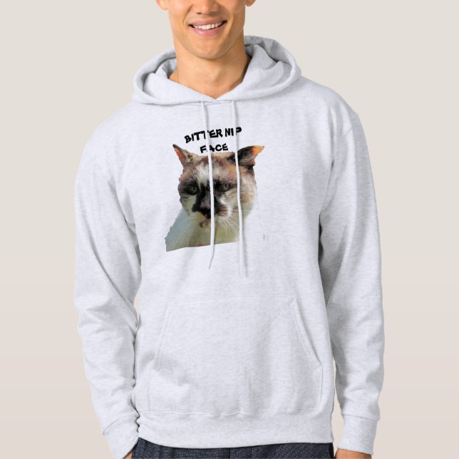 Sudadera Kitty Tiene Una Cara De Pañuelo Amarga (Anverso)