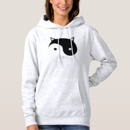 Sudadera Kitty Yin Yang con Mint Green, Black and White