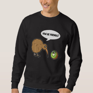 Sudadera Kiwi Be Friends Cuida Pájaro Kiwi Y Fruta Kiwi