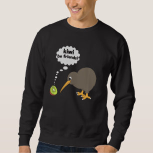 Sudadera Kiwi Be Friends Cuida Pájaro Kiwi Y Fruta Kiwi