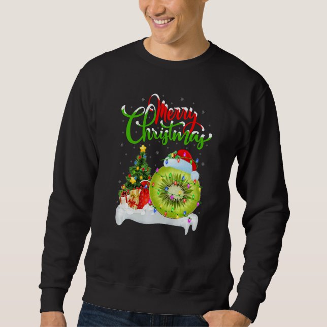 Sudadera Kiwi Fruit  Xmas Decorations Santa Kiwi Fruit Chri (Anverso)