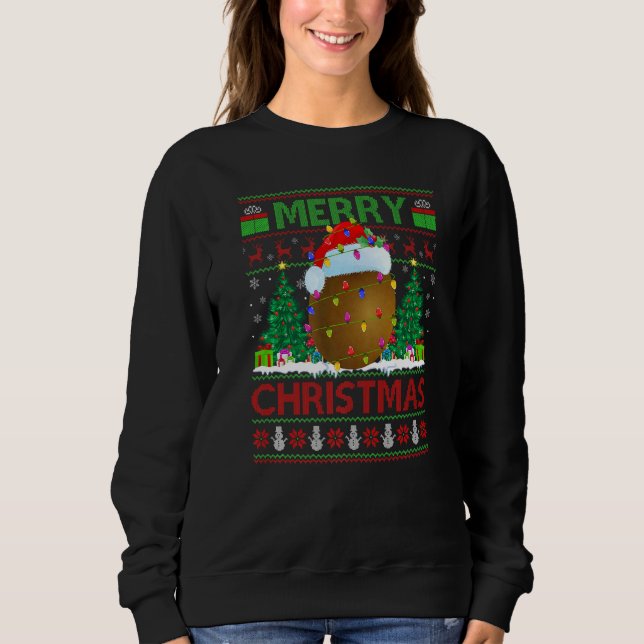 Sudadera Kiwi Fruit  Xmas Tree Ugly Santa Kiwi Fruit Christ (Anverso)