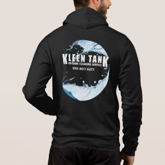 Sudadera Kleen Tank Blue w/ Back Design Zip Front Hoodie