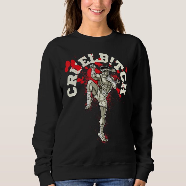 Sudadera Knee Knockout Ko Muay Thai Fighter Boxing M (Anverso)