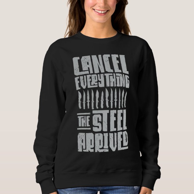 Sudadera Knifemaking Knife Forjando a Bladesmith Smithing K (Anverso)