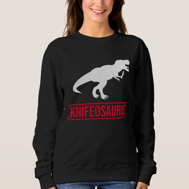 Sudadera Knifosaurus Knifeaholic Knife Collector Knife Coll (Anverso)