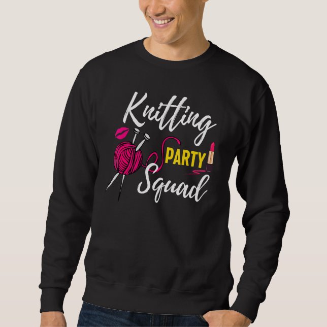 Sudadera Knitting For Women Party Squad Hand Knitting Croch (Anverso)