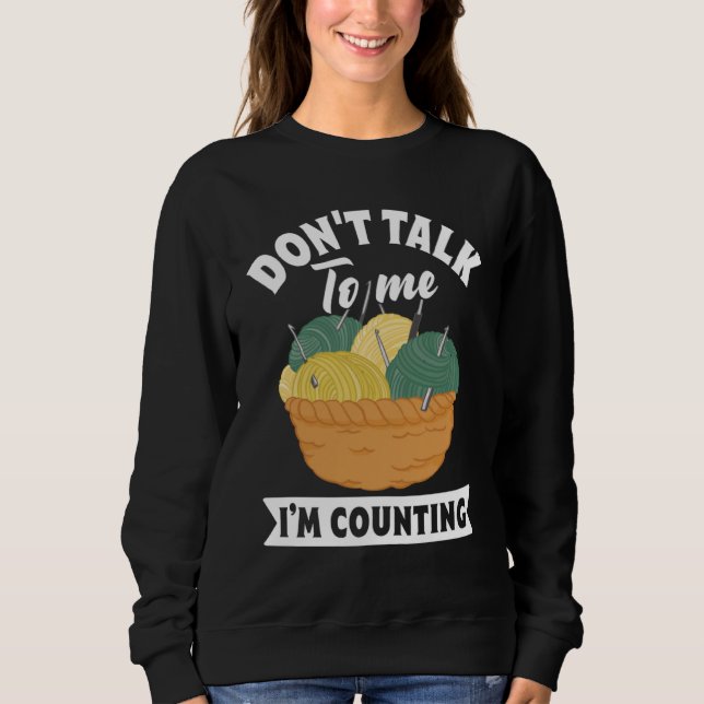 Sudadera Knitting Love Hobby Yarn Crochet Crocheting needle (Anverso)