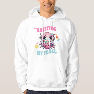 Sudadera Knitting My Peace – Conscious Kawaii Design for Kn