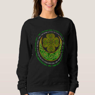 Sudadera Knot celta de bendición irlandesa 4 hojas C St Pat