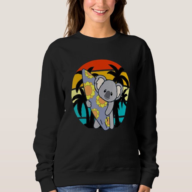 Sudadera Koala Beach Vacation Surfboard Summer Koala (Anverso)