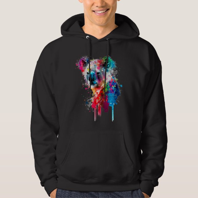 Sudadera Koala Bear Paint Splatter Australian Animal  Koala (Anverso)