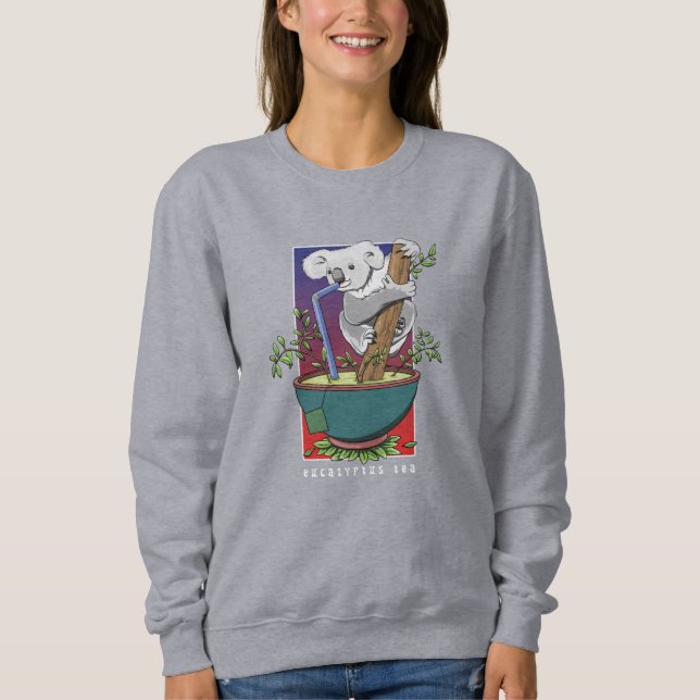 Sudadera Koala Bebiendo eucalipto té Sweatshirt (Anverso)