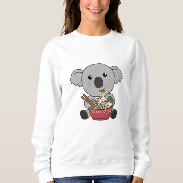 Sudadera Koala come Ramen Cute Kawaii Noodles Koalas (Anverso)