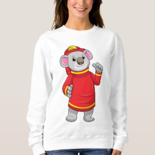 Sudadera Koala como bombero con casco