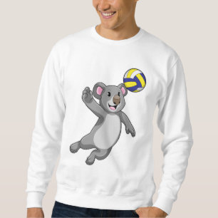 Sudadera Koala como jugador de voleibol con voleibol