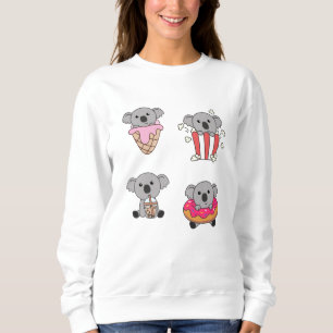 Sudadera Koala Con Candy Kawaii Koalas Con Comida