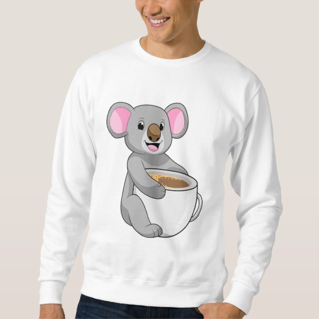 Sudadera Koala con Copa de Café (Anverso)