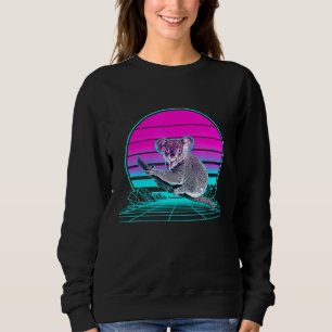 Sudadera Koala de puesta de sol vintage retro