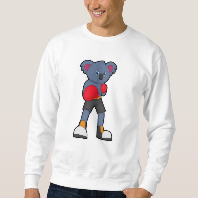 Sudadera Koala en boxeo con guantes de boxeo (Anverso)