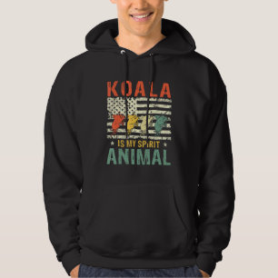 Sudadera Koala Es Mi Espíritu Animal Vintage American Flag