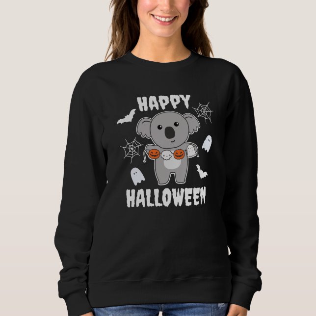 Sudadera Koala Feliz disfraz de bompkin de Halloween (Anverso)