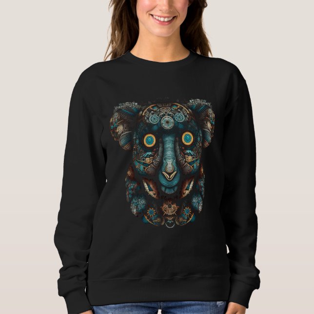 Sudadera Koala Figurative Fantasy Mandala Animal Koala (Anverso)