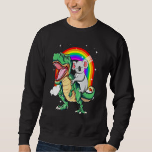 Sudadera Koala montando dinosaurio T Rex Koala lindo Tyrann