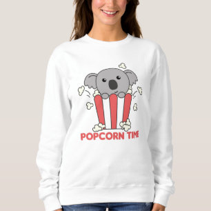 Sudadera Koala Popcorn Time Animales Graciosos En La Comida