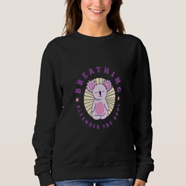 Sudadera Koala Respira Limpia El Alma (Anverso)