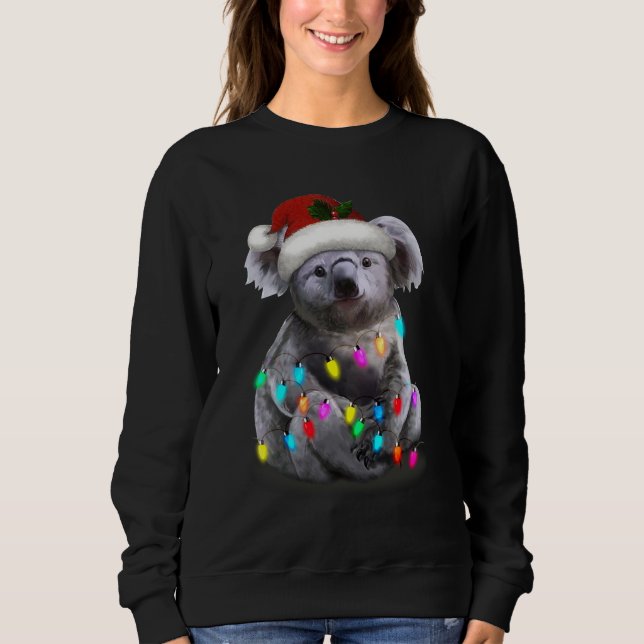 Sudadera Koala Sentado Con Navidades Enfoca La Temporada De (Anverso)