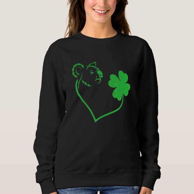 Sudadera Koala Shamrock Heart C Leaf St Patrick's Day (Anverso)