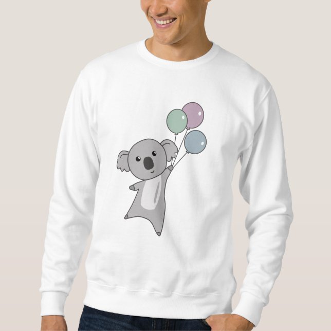 Sudadera Koala vuela con globos dulces niños animales (Anverso)