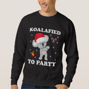 Sudadera Koalafied Al Fiesta Dabbing Koala Santa Hat Christ