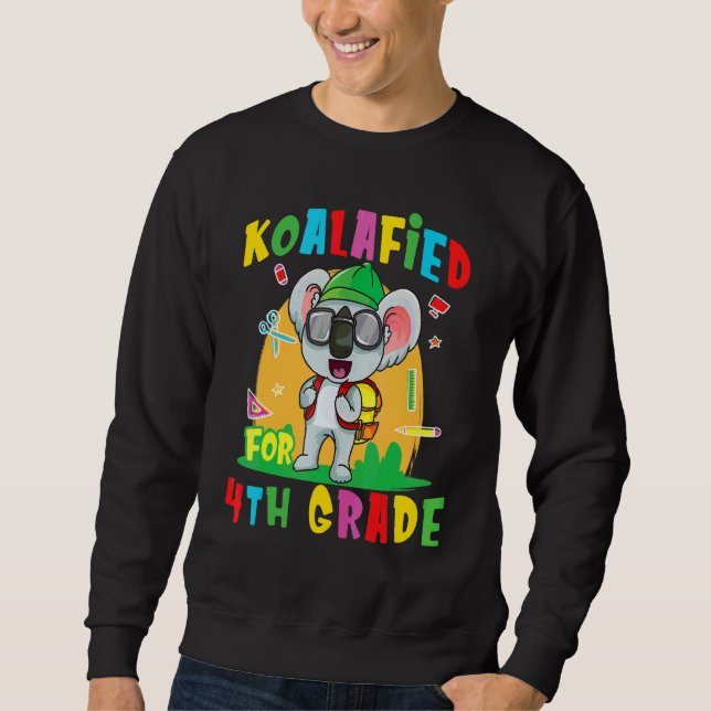 Sudadera Koalafied para 4to grado de vuelta al cole koala  (Anverso)