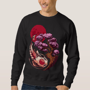 Sudadera Koi Fish Carp Yin Yang Bonsai Tree Moon Asian Japo