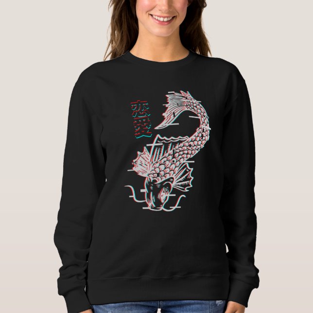 Sudadera Koi Fish japonés estético de vaporwave (Anverso)