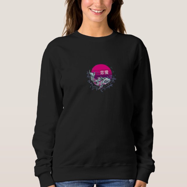 Sudadera Koi Fish japonés estético de vaporwave (Anverso)