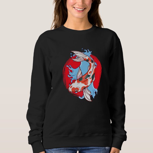 Sudadera Koi Fish Koi Carpa de estanques (Anverso)