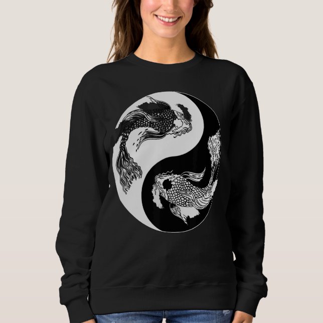 Sudadera Koi Nishikigoi Fish Koi Carp Japón Ying Yin Yang (Anverso)