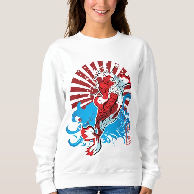 Sudadera Koi rojo y blanco (Anverso)