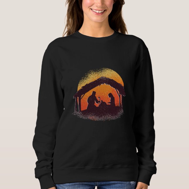 Sudadera Kokeshis Nativity Scene - Feliz Navidad (Anverso)