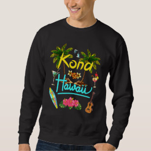 Sudadera Kona Hawaii Beach Summer Palm Surf Sun Set Palm Tr