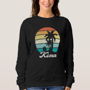 Sudadera Kona Hawaii Hawaii Hawaii Palm Tree Surfboard Vint