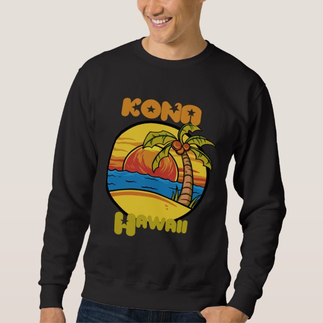 Sudadera Kona Sunset Vacation Hawaii Palm trees Ocean (Anverso)