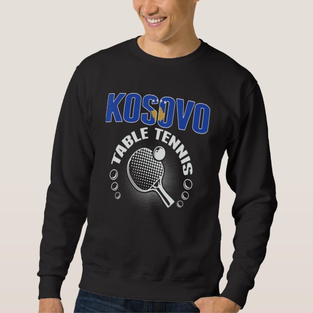 Sudadera Kosovo Table Tennis     Support Kosovan Ping Pong  (Anverso)