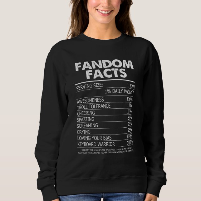 Sudadera Kpop Fandom Kdrama Hechos De Nutrición (Anverso)