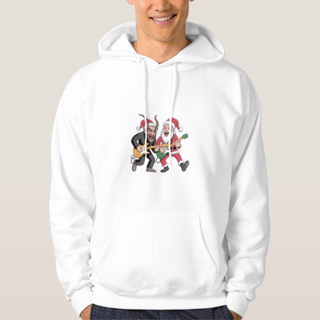 Sudadera Krampus y Santa Jugando Navidad Eléctricas de guit (Anverso)